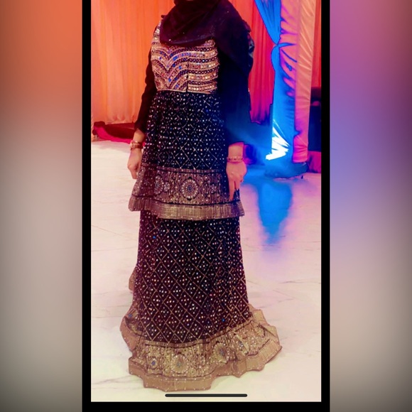 Dresses & Skirts - Trending heavily embroidered peplum top n skirt/lehenga with can can